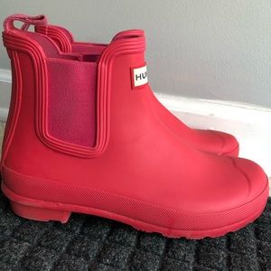 Hunter Original Chelsea boot Sz 8 Hot pink